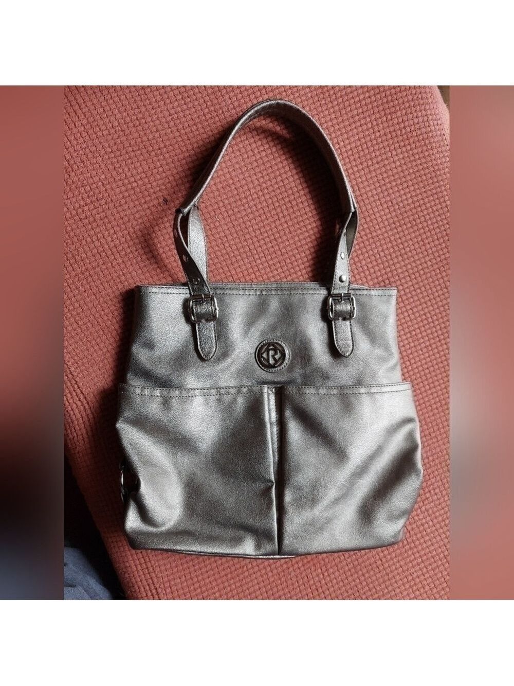 Relic Metallic Double-Front Pocket Tote Over-shoulder Bag